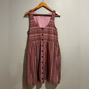 Madewell Striped Sleeveless Button-Down Dress